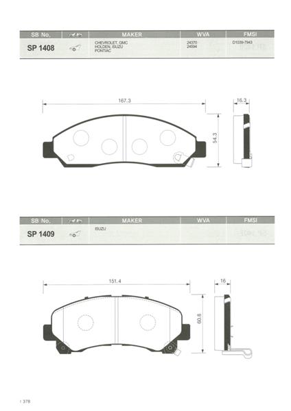 Ön Fren Balata Isuzu D-max 2,5L Ddi 163hp Euro5...