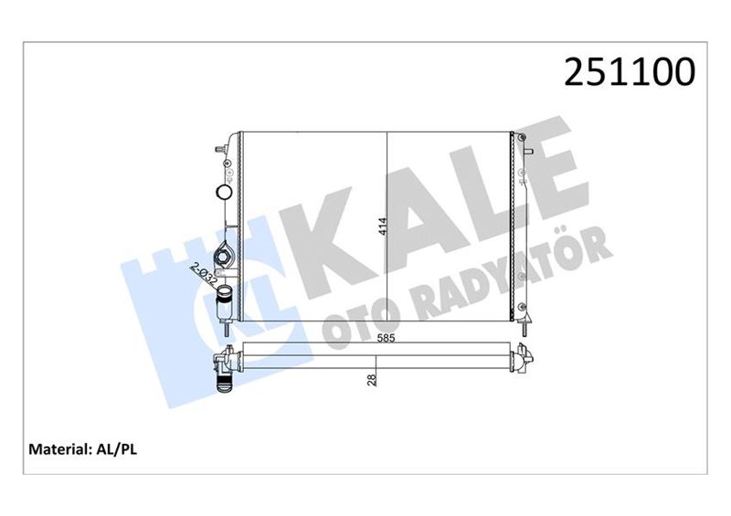 RADYATÖR MGN 2.0I 16V-MGN CLASSIC 1.4I 16V (2 SIRA AL + PL SİSTEM)