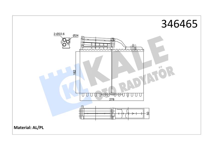 KALORIFER RADYATORU BMW E34 88>92