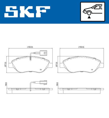 ÖN FREN BALATASI (FİŞLİ) FIAT BRAVO II 08>14 EGEA HB 15> ALFA ROMEO MITO 08>15 LANCIA DELTA III 08>14 1.3D MTJ 1.4TB 1.6D MTJ 1.9D MTJ 2.0D MTJ BÜYÜK TİP
