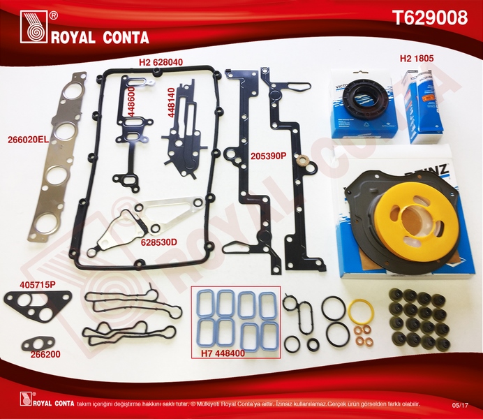 Motor Takım Conta (Reinz Keç.+subp.lastik+skc'siz) ...