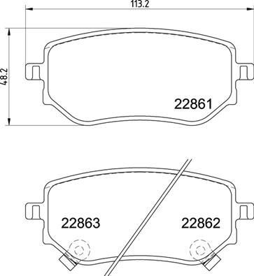 FREN BALATASI ARKA MERCEDES X-CLASS W470 . NISSAN NAVARA D23, D23T 2.3 dCi 15>