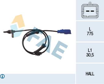 Abs Hiz Devir Sensörü Arka P1007-C2-C3 02>
