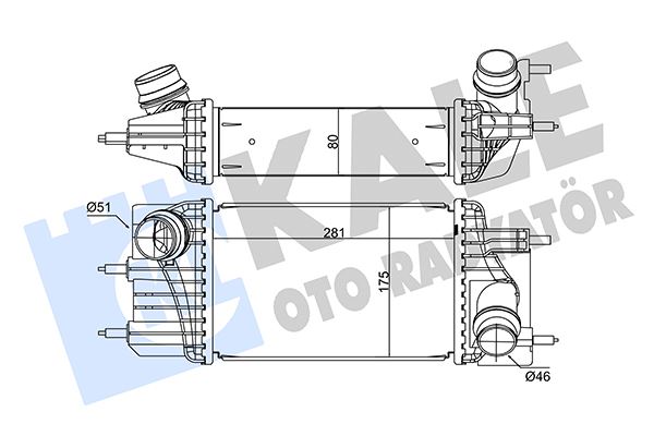 TURBO RADYATORU INTERCOOLER NISSAN JUKE 1.5DCI 10> PULSAR 1.5DCI 14> NV200 1.5DCI 10>