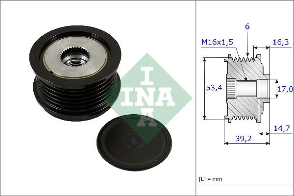 Alternatör Kasnağı (39.2mm) Cmax-fiesta Vi-focus I...