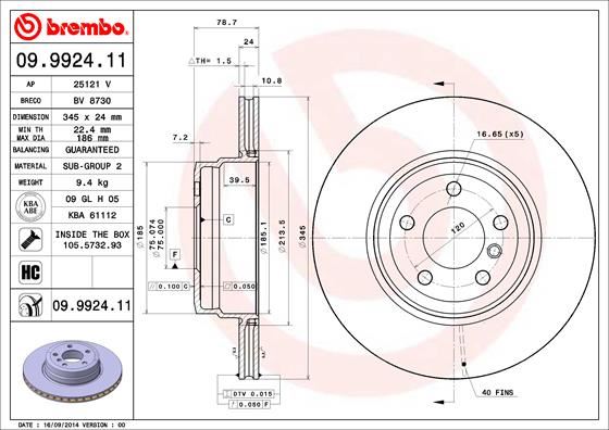 FREN DISKI ARKA BMW E70/71-F15/16-3.0sd/4.8/5.0