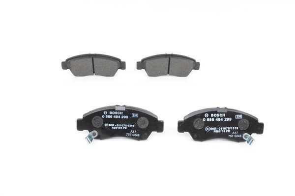 ÖN FREN BALATA (KÜÇÜK TİP) HONDA CIVIC 1.6L D16 SI enjeksiyonlu 92-95 1.4L D14A EURO 96-00 / JAZZ 1.4L L13A GD 02-08