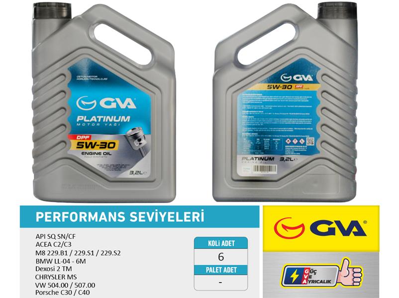 Motor Yağı 5W30 3.2 Lt Platinum Partiküllü-dpf Tam...