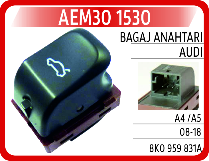 BAGAJ ANAHTARI AUDI A4  A5 08-18