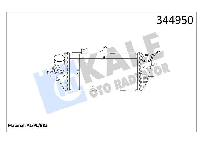 TURBO RADYATÖRÜ (INTERCOOLER) ACCENT BLUE 1.6CRDİ 11>İ20 1.1CRDİ 12> İ30 1.4-1.6CRDİ 12> (AL/PL/BRZ)