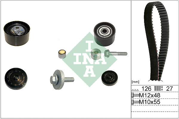K045550XS EKSANTRİK GERGİ KİTİ (126x270) LGN 2.0 16V F4R760 (02-03) MGN 4/04=>