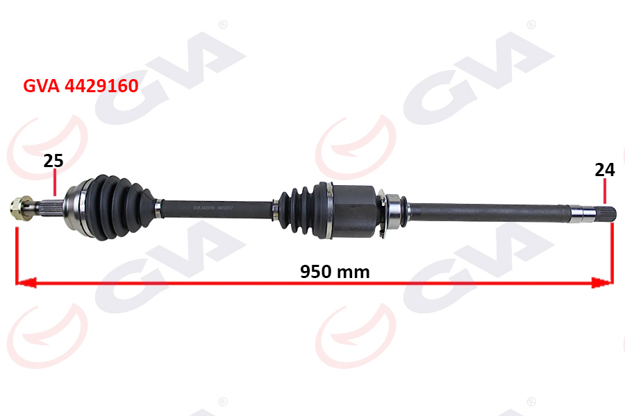 KOMPLE AKS SAĞ LINEA 1.3 MTJ (07-) 90HP (MİLLİ) (950mm)