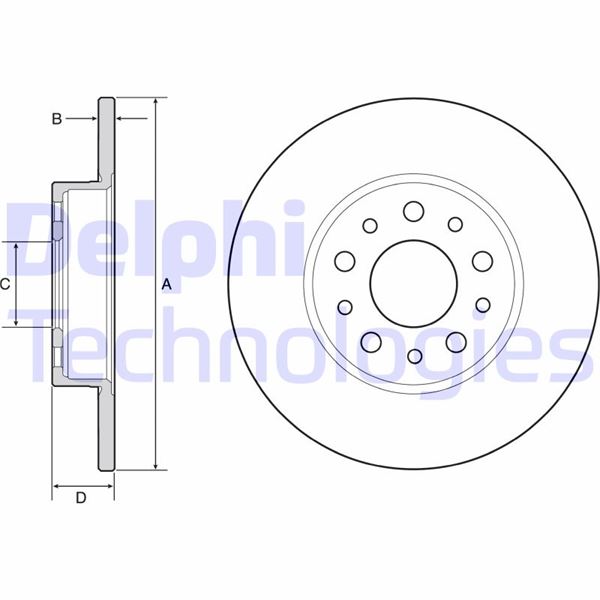 FREN DİSKİ ARKA FIAT 500 L 12> EGEA 15> 1.0 1.3 MTJ 1.4 1.6 MTJ 15> (251x41x5 DELİK)
