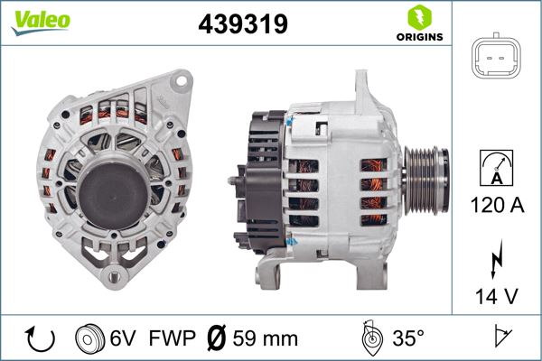 Alternatör 120A Mgn-lgn
