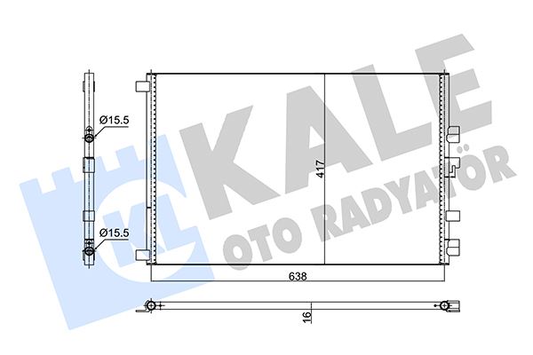 KONDENSER MEGANE II-SCENIC II-GRAND SCENIC II 1.9-2.0DCİ 02=>