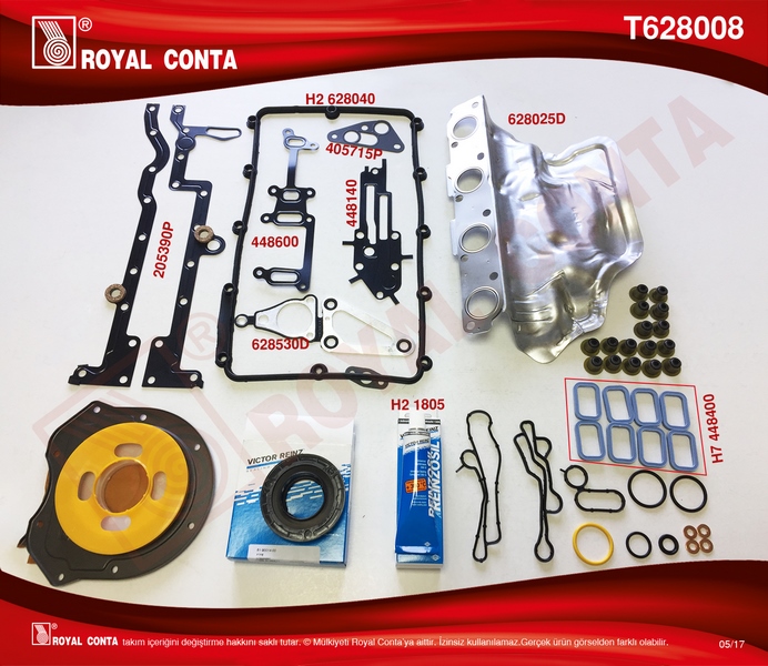 Motor Takım Conta (Reinz Keç.+subp.lastik+skc'siz) ...