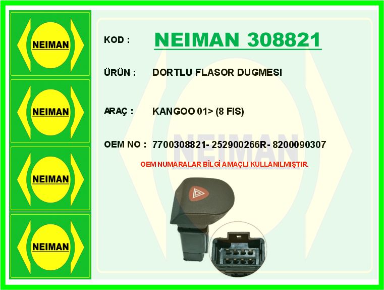 Dortlu Flasor Düğmesi