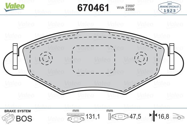 ÖN FREN BALATASI PEUGEOT P206 1.4 1.6 09/98> P306 1.4 1.6 5/93>