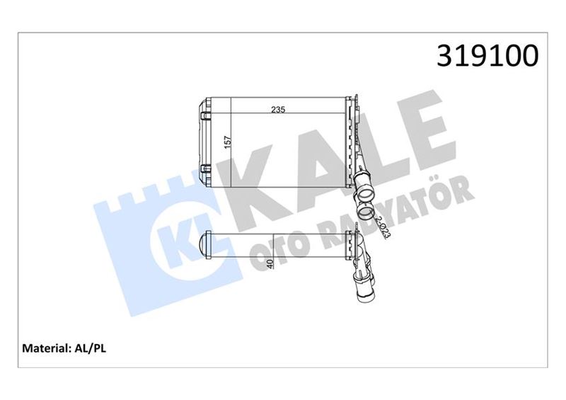 Kalorifer Radyatörü Partner-berlingo 1.9D-2.0HDI