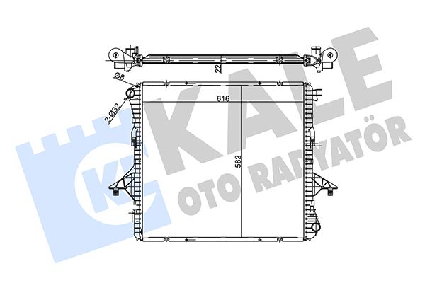 SU RADYATORU VOLKSWAGEN AMAROK 2.0TDI/TSI/BITDI 10<20 (MT) (BRAZING) (616X582X22)