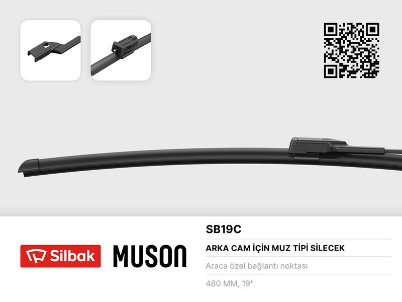 Silecek Süpürgesi 480mm (Muz Tipi) Arka