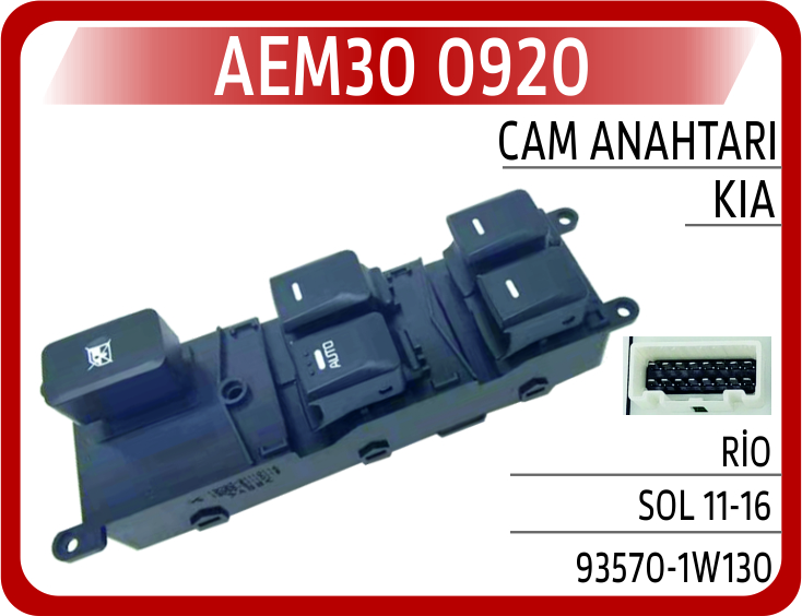 CAM ACMA KAPAMA ANAHTARI KIA RIO PIN 16