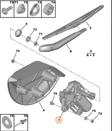 Arka Cam Silecek Motoru