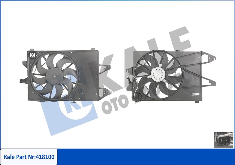 FAN MOTORU KOMPLE FORD MONDEO 01> 2.0 DURATEC (TEKLİ)