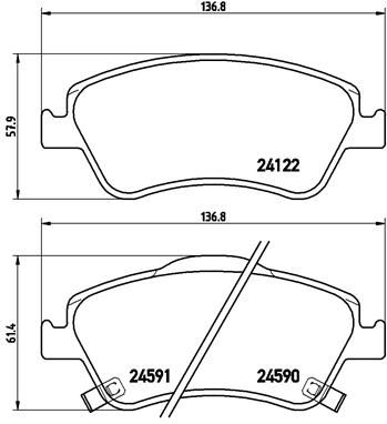 ÖN FREN BALATA TOYOTA AURIS. COROLLA 1.4L 1NDTV NDE150 D-4D dizel 07->
