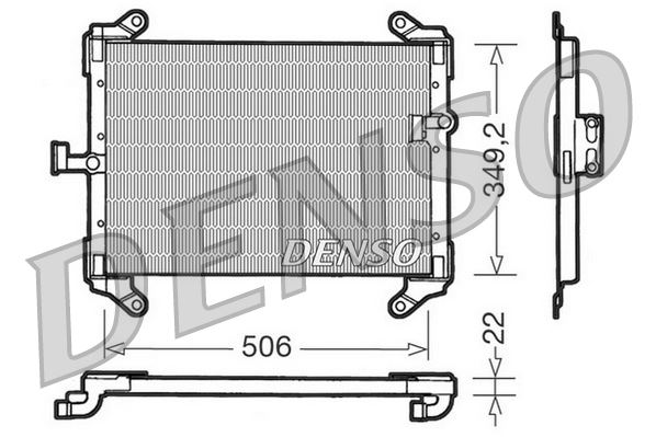 KLIMA RADYATORU DUCATO-BOXER-JUMPER (94-06) (506X349X22) (AL/AL) (KURUTUCU ILE) ####
