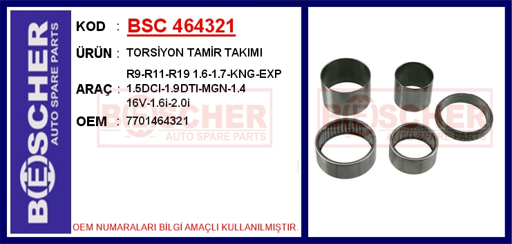 Torsiyon Tamir Takımı R9-R11-R19 1.6-1.7-KNG-EXP 1...