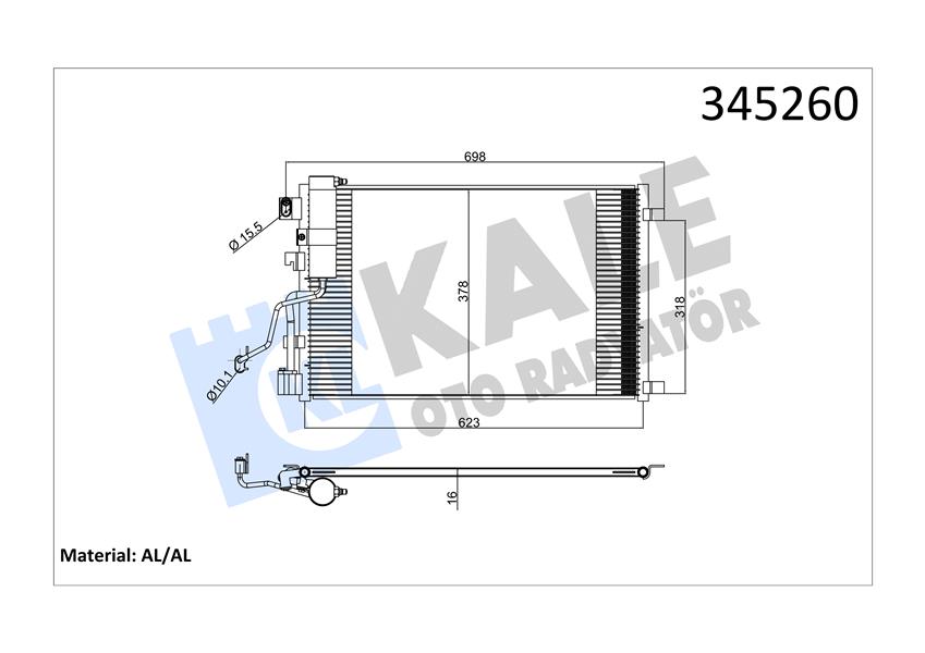 KLİMA RADYATÖRÜ (KONDENSER) NISSAN QASHQAI 1,5L K9K J10 06-13