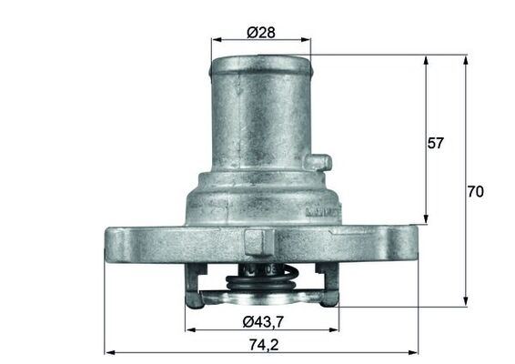 TERMOSTAT 87 °C FIAT ALBEA 96> PALIO 00>12 STILO 01>08 IDEA 04> PUNTO 99>06 1.2-1.4