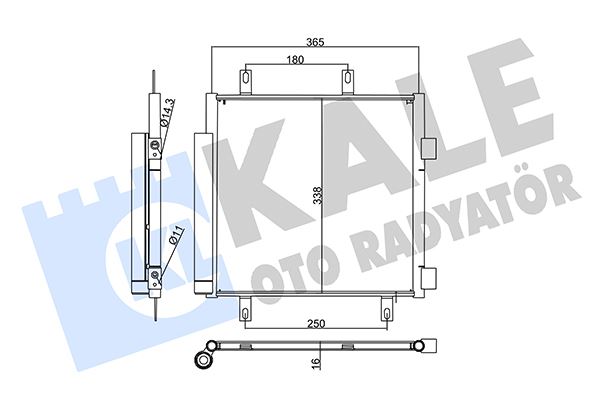 KLİMA RADYATÖRÜ (KONDENSERİ) P107 05>14 1.0İ 12V-1.4HDİ 05> C1 1.0İ 12V-1.4HDİ 05> (AL/AL)