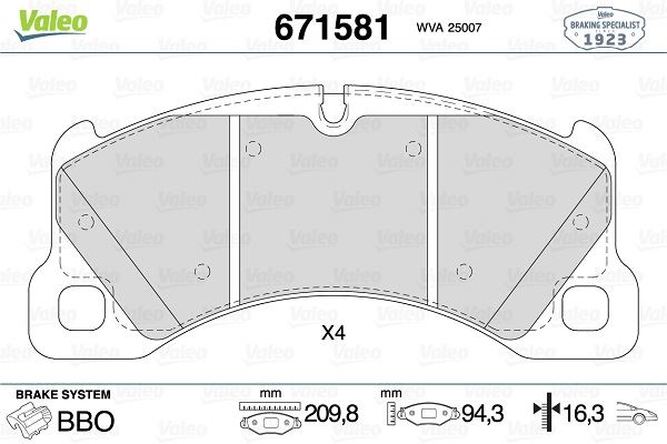 ÖN BALATA VW TOUAREG 3.0 V6-4.2 V8 10=> PORSCHE CAYENNE 3.0-3.6-4.2-4.8 10=>