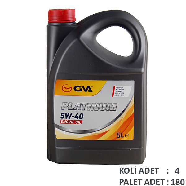 Motor Yağı 5W40 5 Lt Platinum Tam Sentetik Api