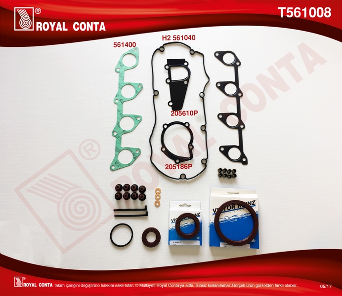 Motor Takım Conta (Reinz Keçeli+s.lastikli) P307-P...
