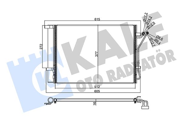 KONDENSER HYUNDAI i20 I 1.2 08-15-i20 I 1.4 08-15-i20 I 1.6 08-12