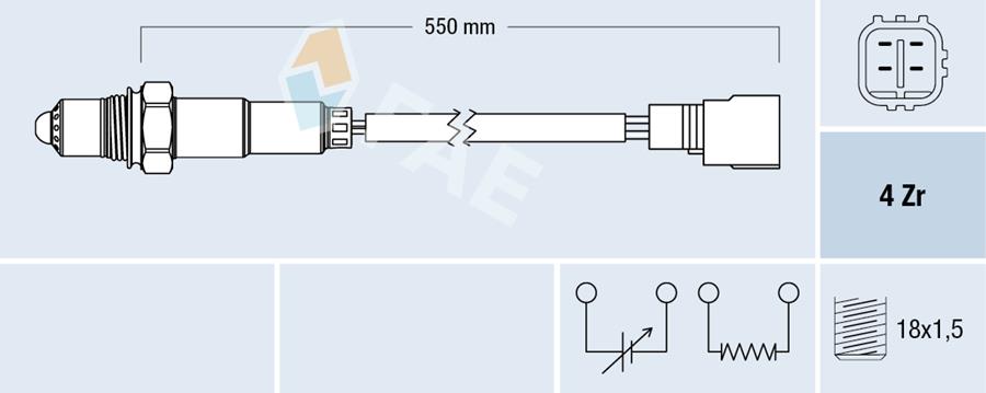 OKSİJEN SENSÖRÜ TOYOTA COROLLA 1,4L 4ZZ-FE ZZE111 VVTi 00-01 (ÖN)