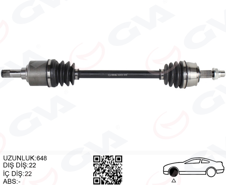 KOMPLE AKS SOL ON FIAT GRANDE PUNTO (199) 1.2 MPI M-T (05-12)