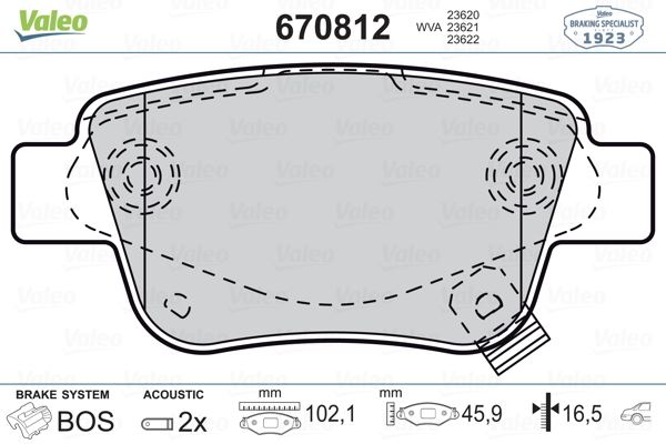 ARKA FREN BALATA TOYOTA AVENSIS 1,6L 3ZZFE VVTi ZZT250 03-08 / 2,0L 1AZ-FE 1AZFSE AZT250 03-08