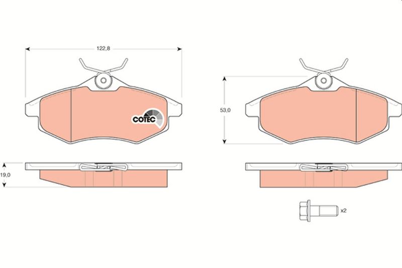 ÖN FREN BALATASI CITROEN C2 03>12 C3 02>10 (KÜÇÜK TİP)