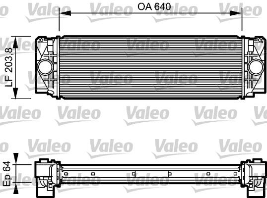 TURBO RADYATÖRÜ (INTERCOOLER) CRAFTER 06> 2.5TDI (640x204x64)