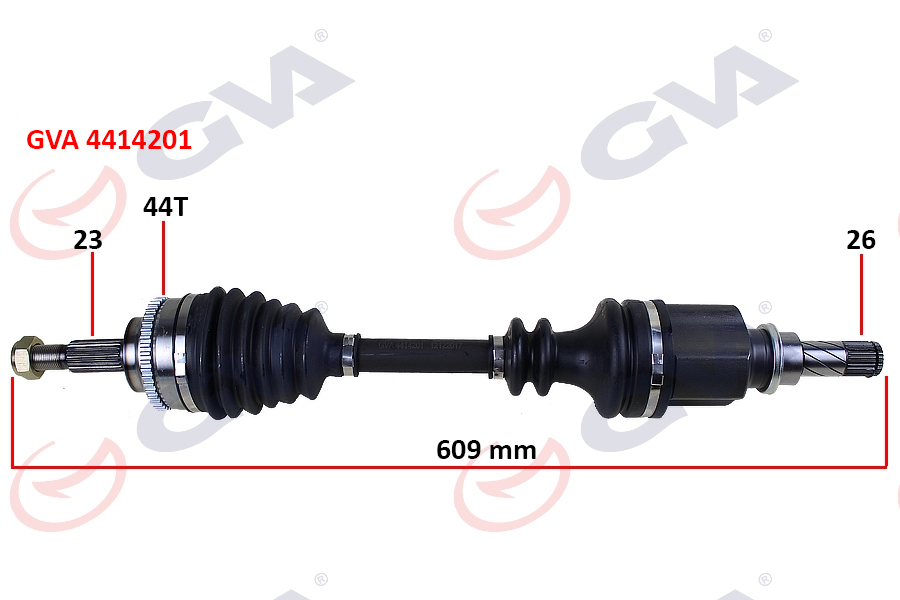 KOMPLE AKS SOL CLIO SYMBOL THALIA 1.5 DCİ (08-) ABS`Lİ (44DİŞ) (609mm)