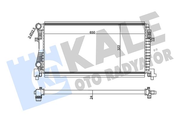 SU RADYATORU AUDI A3/Q2-SEAT LEON-SKODA OCTAVIA III-VOLKSWAGEN GOLF VII/TOURAN 1.2TFSI 1.6TDI 13> (MT) (MEKANIK) (650X322X24)