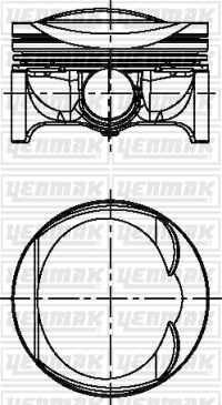 Piston+segman Q83.015MM (050) -AUDI-VOLKSWAGEN-1.8 ...