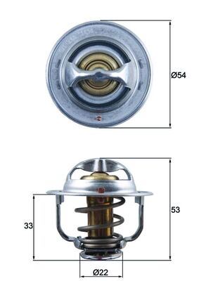 TERMOSTAT 89°C OPEL ASTRA H-ASTRA H GTC-ASTRA J-ASTRA J GTC-CORSA D-MERIVA A-MERIVA B-MOKKA-MOKKA X ZAFIRA-ZAFIRA FAMILY B-ZAFIRA B-CHEVROLET CRUZE-TRAX