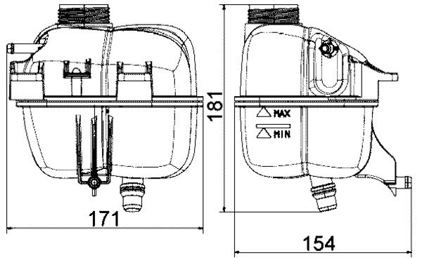 RADYATOR YEDEK SU DEPOSU MINI N12 N14 R55 R56 R57 R60