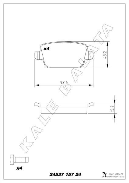 Fren Balatası Arka Ford-land Rover-volvo Mondeo-ga...