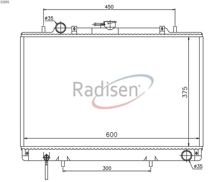 Radyatör L 200 (99-02) 2.5D Kalınlık: 32mm Brazed ...